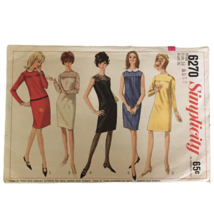 Simplicity Sewing Pattern 6270 One Piece Dress Detachable Collar Vintage... - £15.71 GBP