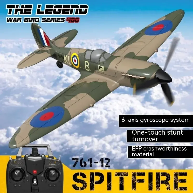 Spitfire Rc Airplane 2.4g 4ch Remote Control Plane Epp 400mm Wingspan 6-Axi - £113.09 GBP