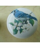 Cabinet Knobs Knob w/ Bluejay Bird - $98.42 MXN