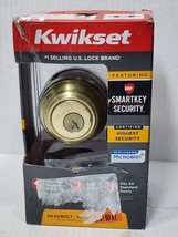 Kwikset 985 Double Cylinder Deadbolt in Polished Brass (Gold) Distressed... - £10.64 GBP