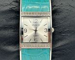 Studio Time Teal Silver Stainless Steel Women’s Quartz  Bangle Watch New... - $24.25