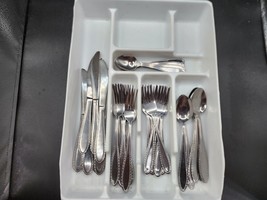 Rogers ROYAL MANOR Stainless Flatware - Full 6-Place Setting + Extra - L... - £34.07 GBP