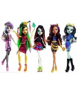 Set 5 Monster High Dolls Scaris Night Skelita Jinafire Frankie Clawdeen ... - £312.98 GBP