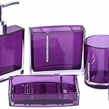 Purple 5-Piece Bathroom Accessory Set - $1,486.47 MXN
