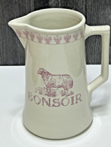 Jars France Paris je t&#39;aime BONSOIR Pink Sheep Water Pottery Pitcher Rar... - £45.11 GBP