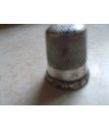 Thimble Fancy Edged Sterling Size 9 Engraved MF - £23.62 GBP