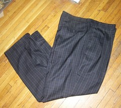 BRUNO Uomo Classico 100% Polyester Pants Size 42/32 BROWN Dress Pants PR... - $8.00