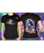 Aliens Party Womens T shirt Glow in UV-Blacklight Neon Club Rave Trance ... - $25.29
