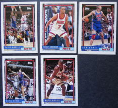 1992-93 Topps Series 1 New Jersey Nets Team Set Of 5 Basketball Cards - £1.56 GBP