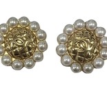 Chanel Women&#39;s Earrings Base Metal Gold Plated 399079 - £642.17 GBP