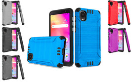 Tempered Glass / Metallic Hybrid Cover Phone Case For Alcatel TCL A3 A509DL 5.5" - $9.85+