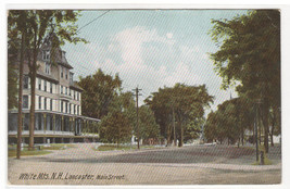 Main Street Lancaster White Mountains New Hampshire 1908 postcard - £5.14 GBP