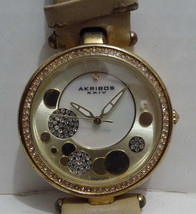 Akribos Women&#39;s Watch Diamond Ornate Dial Sapphire Crystal - $8.68