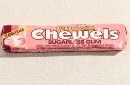 Chewels Vtg Gum NOS Pink Sugarless  Liquid Filled Bubble Gum 5 Pcs DON&#39;T EAT - £32.88 GBP