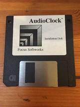 Vtg Macintosh Focus Softworks AudioClock Install Mac Floppy Disks Softwa... - $19.99
