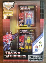 Micro Transformers Figures Starscream &amp; Optimus Prime w Stand NEW - £9.10 GBP
