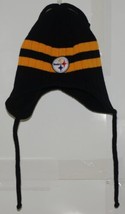 NFL Team Headwear Licensed Pittsburgh Steelers Black Yellow Youth Fleece Cap image 1