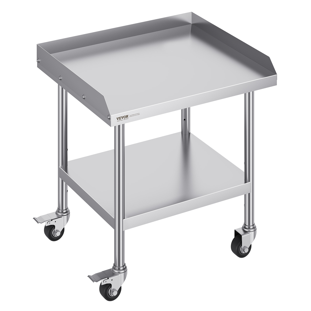 VEVOR Stainless Steel Work Table , 24x28x30 in, 3-Sided Backsplash with ... - $113.90