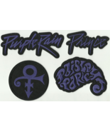 PRINCE purple rain/logo/symbol/paisley park 4 x WOVEN SEW/IRON ON PATCHES - $11.84