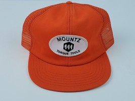 Vintage Mountz Torque Tools trucker hat blaze orange snapback One size Mak-Cap - £22.14 GBP