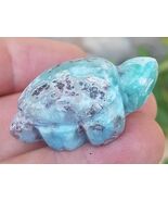 natural  LARIMAR handcarved Gemstone TURTLE for decoration 24 grams (jol... - $30.00
