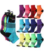 Tipi Toe Women&#39;s 12-Pairs Running &amp; Athletic Sports Performance Rainbow ... - $19.59