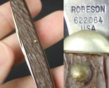 1965-1977 ROBESON POCKET KNIFE 622064 Pen Brown Jigged Delrin USA old vi... - $59.99