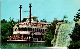 Vtg Postcard 1960s Disneyland Mark Twain Frontierland Rivers of America Unused - £4.77 GBP