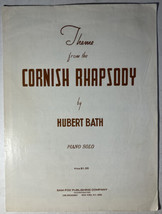 Theme from the Cornish Rhapsody by Hubert Bath Piano Solo Vintage Sheet Music - £10.87 GBP