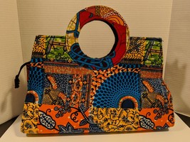 Beautiful Women&#39;s Handmade Bag Vibrant Colors Sturdy/Stiff Sides Zipper ... - £16.50 GBP