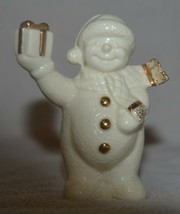  LENOX Ivory Snowman Collection - Snowman with Gift  - $16.82