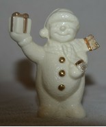  LENOX Ivory Snowman Collection - Snowman with Gift  - £13.29 GBP