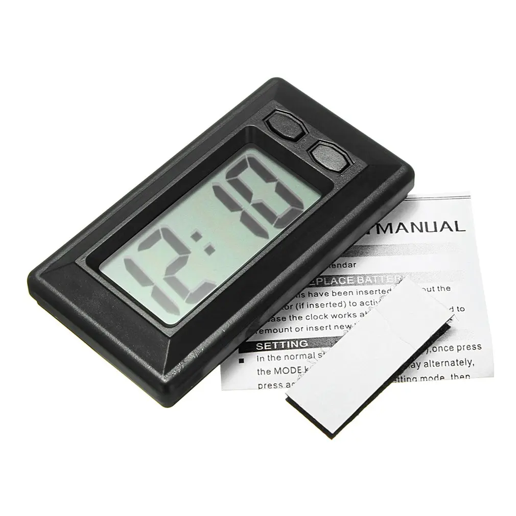 Durable Ultra-thin LCD Digital Display Car Vehicle Dashd Clock with Calendar Dis - £39.23 GBP