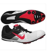 MEN&#39;S NIKE ZOOM ELDORET TRACK CLEAT SHOES BLACK WHITE RED SILVER NEW 161... - $44.99