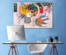 Wassily Kandinsky Dominant Curve 3D Effect Texture Gel Coating Canvas Wall Art - £95.90 GBP+