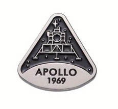 NASA Apollo 11 Mission 1969 Moon Landing Commemorative Enamel Lapel Pin - New - £4.71 GBP