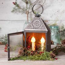 Harbor Lantern with punch Chisel in Kettle Black Tin image 3