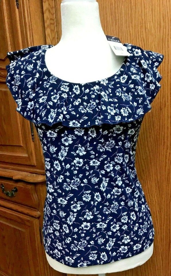 Vintage Ladies Chaps Missy small pullover Top NWT-PD 49.00 - $15.00