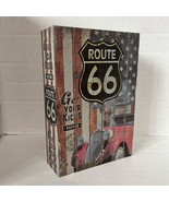 KYODOLED Hidden Metal Lock Box Diversion Book Safe w/Combo Lock Route 66... - $27.09 CAD