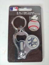 New York Yankees 3 in 1 Key Chain Bottle Opener Nail Clipper Official ML... - £7.70 GBP