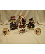 4TH OF JULY DECORATIONS CHRISTMAS IN JULY SANTA UNCLE SAM SNOWMAN BALD E... - €97,50 EUR