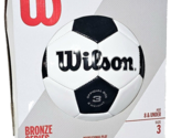 Wilson Bronze Series Recreational Play Soccer Ball Black White Size 3 Ag... - £23.56 GBP