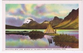 Alberta Postcard Bow Lake Banff National Park Along CNR Line - £2.83 GBP