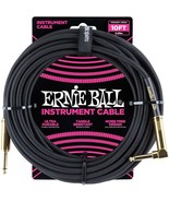 Braided Instrument Cable Straight Angle 10ft Black P06081 - $53.59