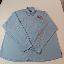 Columbia FM7055 BOAT INC Men's Size 2XL Blue Vented Button-Down Employee Shirt image 15