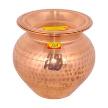 Topf Kalash Lota aus 100 % reinem Kupfer mit Deckel für Puja Yoga Ayurveda... - £34.42 GBP