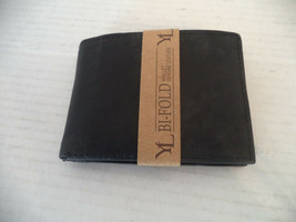 Men&#39;s Black YL Handmade Genuine Leather Bifld Wallet. Y 40 BLK. 4 1/2 X 3 1/2&quot;. - £18.99 GBP