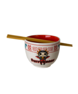 Scorchie Dragon 15898 Ramen Noodle Rice Bowl Chopsticks Furrybones Ceram... - $546.62 MXN