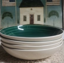 Four (4) ~ Mainstays ~ 8&quot; Dia. ~ Green Swirl Design ~ Stoneware Bowls ~ 1 - $29.92