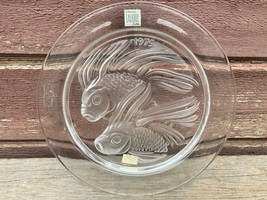 VTG 1975 LALIQUE Limited Edition Annual Christmas Crystal Plate Glass - $39.55